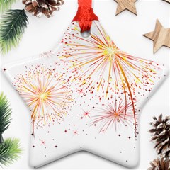 Fireworks Triangle Star Space Line Ornament (star) by Mariart