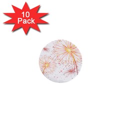 Fireworks Triangle Star Space Line 1  Mini Buttons (10 Pack)  by Mariart