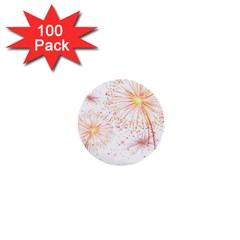 Fireworks Triangle Star Space Line 1  Mini Buttons (100 Pack) 