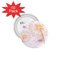 Fireworks Triangle Star Space Line 1 75  Buttons (10 Pack)