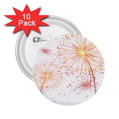 Fireworks Triangle Star Space Line 2 25  Buttons (10 Pack) 