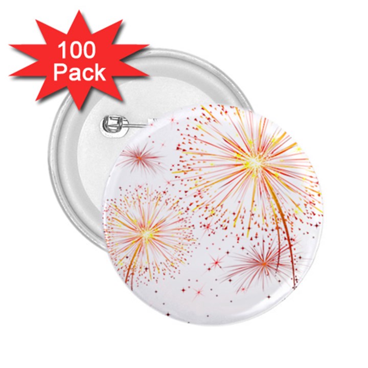 Fireworks Triangle Star Space Line 2.25  Buttons (100 pack) 