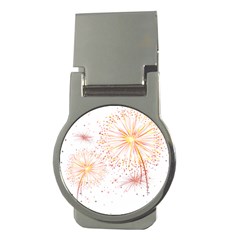 Fireworks Triangle Star Space Line Money Clips (round)  by Mariart