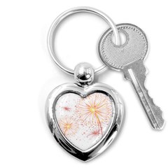 Fireworks Triangle Star Space Line Key Chains (heart) 