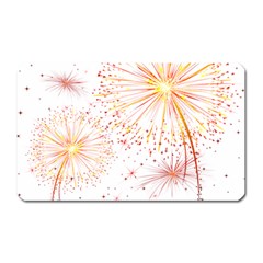 Fireworks Triangle Star Space Line Magnet (rectangular)