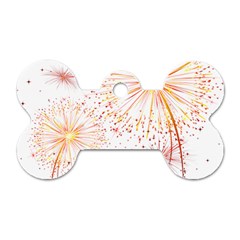 Fireworks Triangle Star Space Line Dog Tag Bone (two Sides)