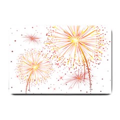 Fireworks Triangle Star Space Line Small Doormat  by Mariart