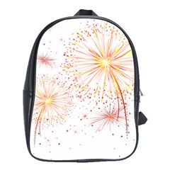 Fireworks Triangle Star Space Line School Bag (large) by Mariart