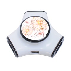 Fireworks Triangle Star Space Line 3-port Usb Hub by Mariart