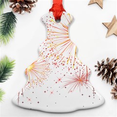 Fireworks Triangle Star Space Line Christmas Tree Ornament (two Sides)