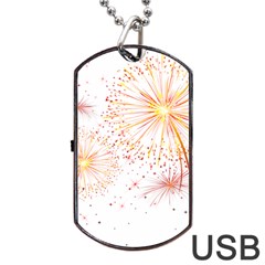 Fireworks Triangle Star Space Line Dog Tag Usb Flash (two Sides) by Mariart