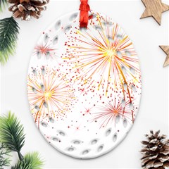 Fireworks Triangle Star Space Line Ornament (oval Filigree)