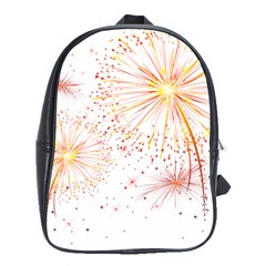 Fireworks Triangle Star Space Line School Bag (xl) by Mariart