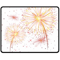 Fireworks Triangle Star Space Line Double Sided Fleece Blanket (medium)  by Mariart