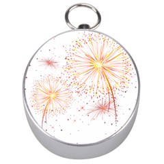 Fireworks Triangle Star Space Line Silver Compasses