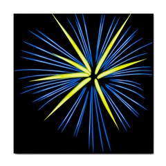 Fireworks Blue Green Black Happy New Year Tile Coasters