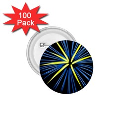 Fireworks Blue Green Black Happy New Year 1 75  Buttons (100 Pack) 