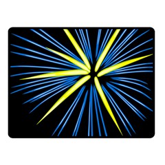 Fireworks Blue Green Black Happy New Year Fleece Blanket (small) by Mariart