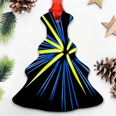 Fireworks Blue Green Black Happy New Year Ornament (christmas Tree)  by Mariart