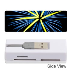 Fireworks Blue Green Black Happy New Year Memory Card Reader (stick) 