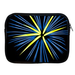 Fireworks Blue Green Black Happy New Year Apple Ipad 2/3/4 Zipper Cases by Mariart