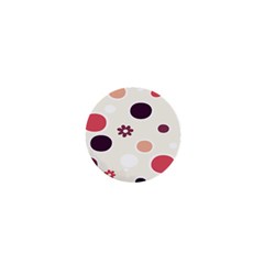 Polka Dots Flower Floral Rainbow 1  Mini Buttons by Mariart