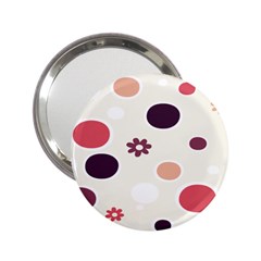 Polka Dots Flower Floral Rainbow 2 25  Handbag Mirrors by Mariart