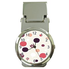 Polka Dots Flower Floral Rainbow Money Clip Watches