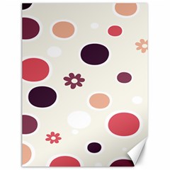 Polka Dots Flower Floral Rainbow Canvas 12  X 16  