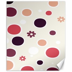 Polka Dots Flower Floral Rainbow Canvas 20  X 24  