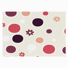 Polka Dots Flower Floral Rainbow Large Glasses Cloth