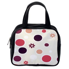 Polka Dots Flower Floral Rainbow Classic Handbags (one Side) by Mariart