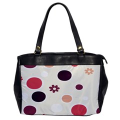 Polka Dots Flower Floral Rainbow Office Handbags by Mariart