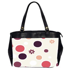 Polka Dots Flower Floral Rainbow Office Handbags (2 Sides) 