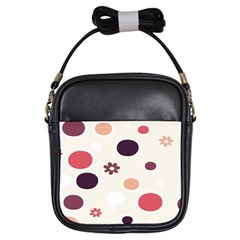 Polka Dots Flower Floral Rainbow Girls Sling Bags