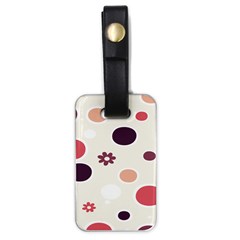 Polka Dots Flower Floral Rainbow Luggage Tags (one Side) 