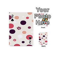 Polka Dots Flower Floral Rainbow Playing Cards 54 (mini) 