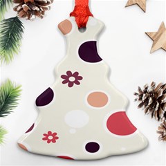 Polka Dots Flower Floral Rainbow Ornament (christmas Tree) 