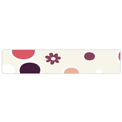 Polka Dots Flower Floral Rainbow Flano Scarf (small)