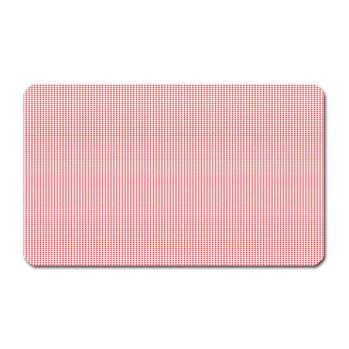 Red Polka Dots Line Spot Magnet (Rectangular)