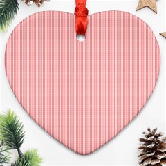 Red Polka Dots Line Spot Heart Ornament (two Sides) by Mariart