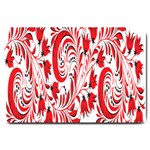 Red Flower Floral Leaf Large Doormat  30 x20  Door Mat