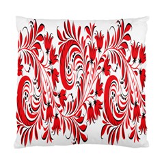 Red Flower Floral Leaf Standard Cushion Case (one Side) by Mariart