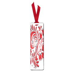 Red Flower Floral Leaf Small Book Marks by Mariart