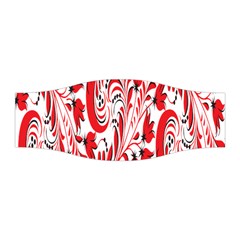 Red Flower Floral Leaf Stretchable Headband