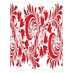 Red Flower Floral Leaf Back Support Cushion by Mariart