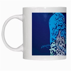 Peacock Bird Blue Animals White Mugs by Mariart