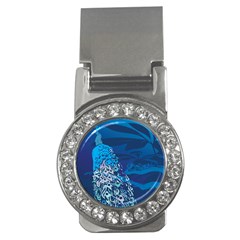 Peacock Bird Blue Animals Money Clips (cz) 