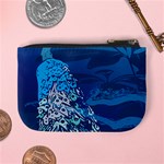 Peacock Bird Blue Animals Mini Coin Purses Back