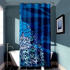 Peacock Bird Blue Animals Shower Curtain 36  X 72  (stall)  by Mariart